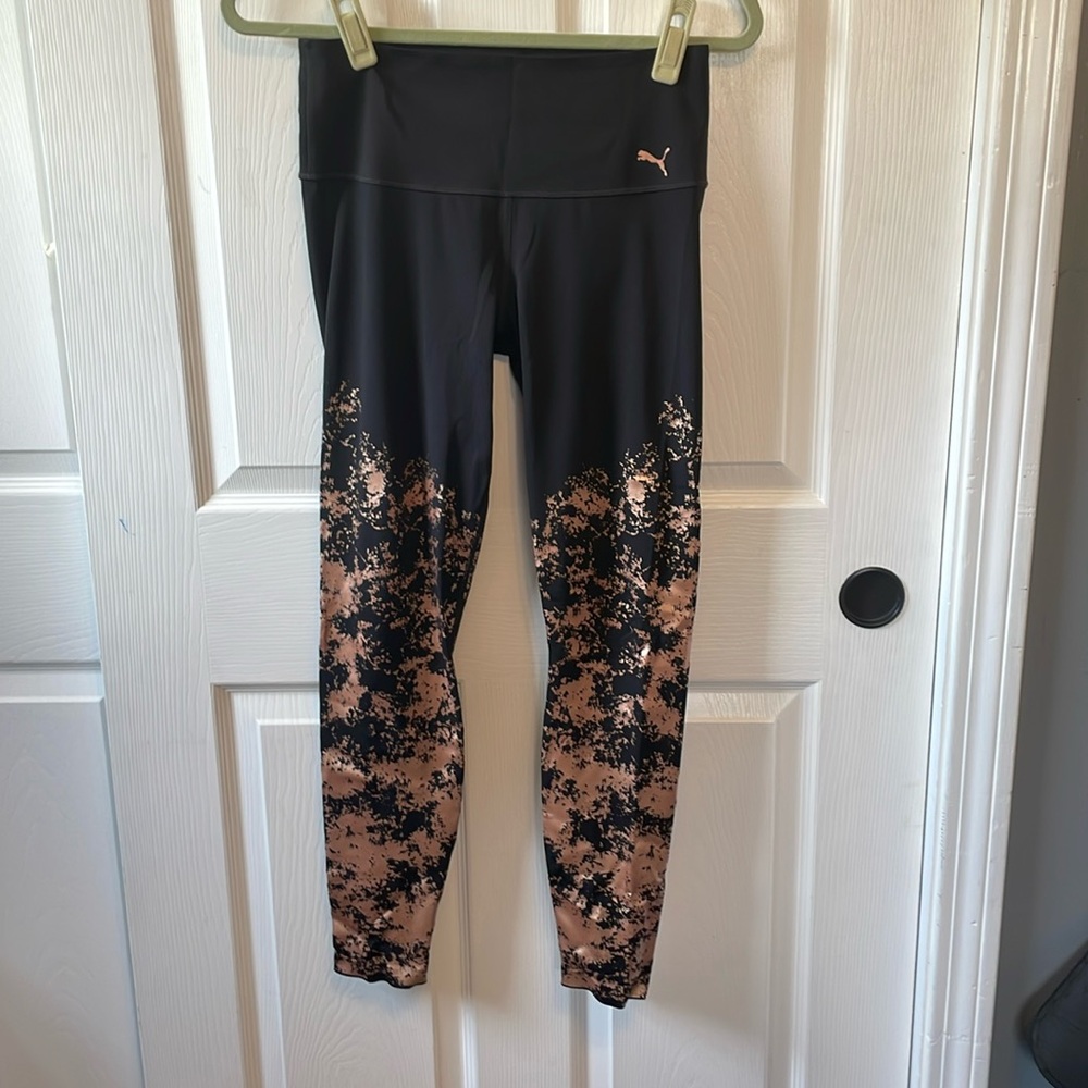 Puma rose gold splatter leggings